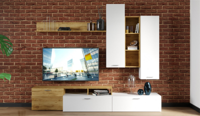 Гостиная Невио 1, крафт золотой, белый