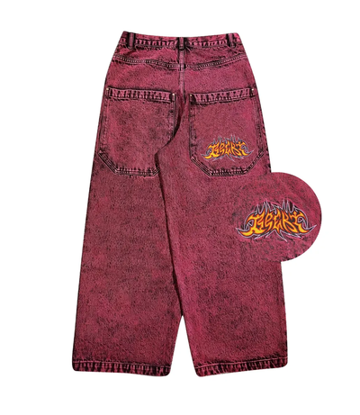 Джинсы Beekt Y2K Bordo