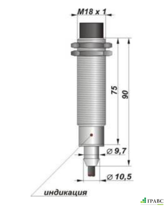 Индуктивный датчик контроля скорости ИДС12-NC-NPN с резьбой М18х1