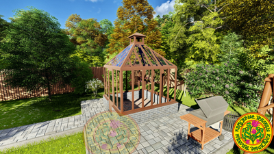 Беседка из алюминия и стекла ЧЕЛСИ XS 2,5х2,5