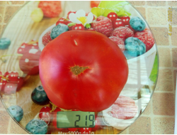 Сильно поспел, поэтому практически красный сверху