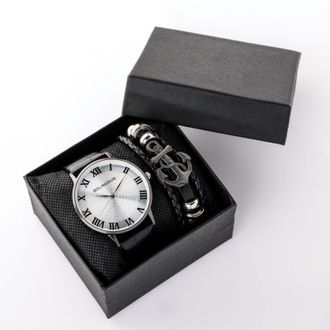Подарочный набор: наручные часы и браслет