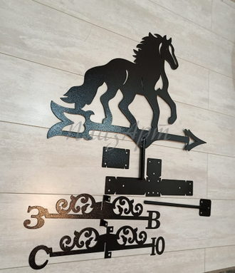 флюгер на крышу конь