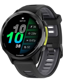 Часы Garmin Forerunner 970 Carbon Grey DLC Titanium Black / Translucent Whitestone
