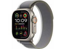 Apple Watch Ultra 2 (2024) Natural Titanium Case Trail Loop Green/Gray M/L