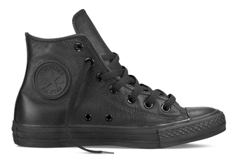 Кеды Converse All Star Black Mono Черные высокие кожаные