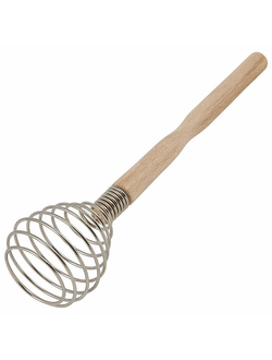 Венчик 25 см. нерж. пружина, толщина спицы 2 мм. дерев. ручка