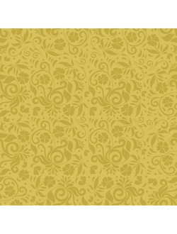 Бумага упаковочная Цветы золото 10 листов, 70х100 см, 10-05-0024