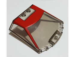 Windscreen 6 x 6 x 1 1/3 Straight Sides with Red Ferrari F8 Tributo Roof Pattern, Trans-Brown (Old Trans-Black) (65633pb01 / 6289404)