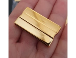 (010) МАГНИТНАЯ ЗАСТЁЖКА ПЛОСКАЯ - 3,5*34мм - ЗОЛОТО (глянец)