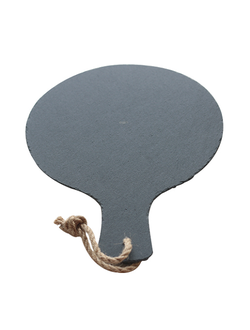 Блюдо для подачи круглое d=25 см. с ручкой черное, сланец