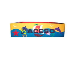 "Сухой бассейн" (квадратный с аппликацией) - Корабль, желто-голубой