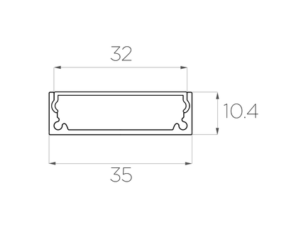 Алюминиевый профиль 4L-3510-S ANOD
