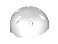 Minifigure, Headgear Helmet Sports with Vent Holes, White (46303 / 4198170 / 6139552)
