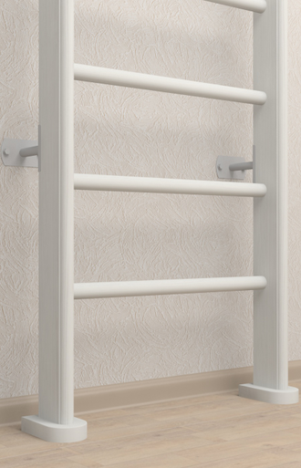 Спортивный комплекс для дома  деревянный. С турником , брусьями и  скамьей для пресса   (Белый)