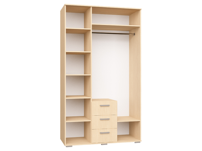 Шон-12 Шкаф распашной с зеркалом 2100х1200х540 Сонома