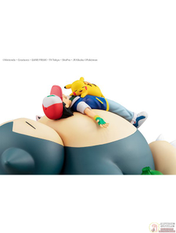 Фигурки Сатоши, Бульбазавр, Снорлакс, Пикачу, Джигглипуф, Сквиртл (Fushigidane, Kabigon, Pikachu, Purin, Satoshi, Zenigame)