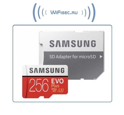 Карта памяти microSDXC UHS-I U3 Samsung EVO PLUS 256 ГБ, 100 МБ/с, Class 10, MB-MC256HA/RU, 1 шт., переходник SD