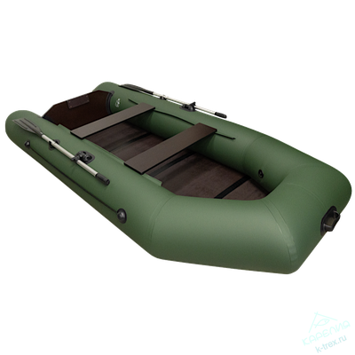 Лодка ПВХ Мастер Лодок Барс 3200 Слань-книжка Киль Зелёная