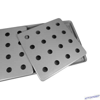 Крышка с отверстиями (1 шт.) для 1/2 поддона 1300x650 АБС-пластик 16 отверстий д.55мм