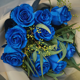 Букет из синих роз "Индиго"