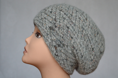 Vizio Италия берет 6503 бело - серый зима 2020