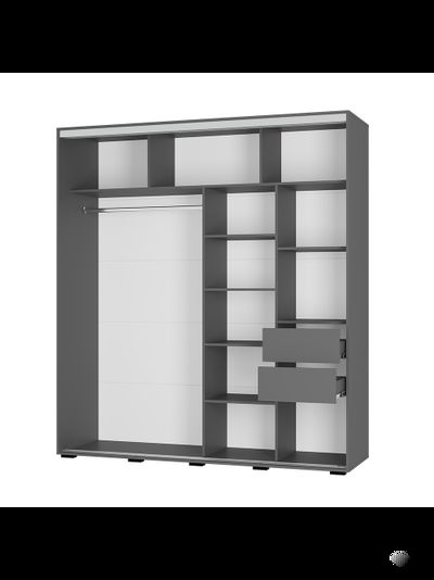 Крафт 9 шкаф-купе Графит