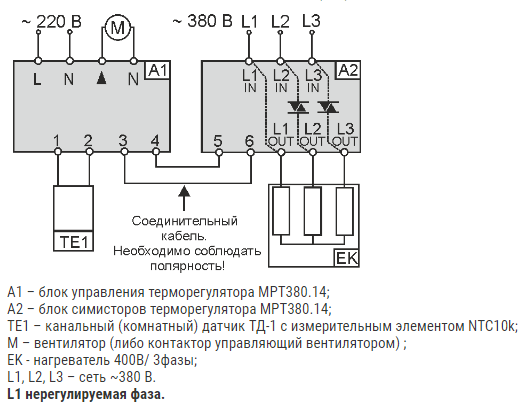 Регулятор температуры МРТ380.14-25 до 16 кВт - 1