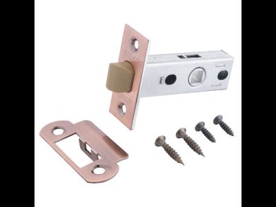 Защелка АЛЛЮР АРТ L45-8-P AC ст.медь пластик торц.планка 25мм б/ручек [57261]