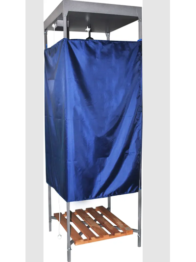 Душ дачный с электроводонагревателем 55 л, пластмассовый квадратный бак