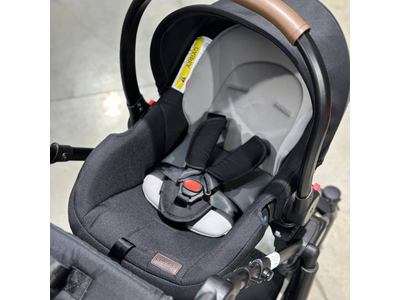 Детская коляска 3 в 1 Luxmom 808 Черный Экокожа