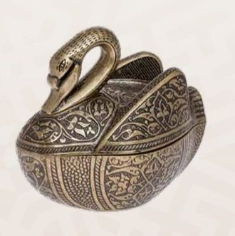 Сахарница "Лебедь" античная бронза арт.1044-Т