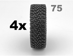 !АНАЛОГ! RC AT78x4 КОМПЛЕКТ 4 шт Dirt Grabber A/T 1.55 78x25 mm, Black, Black (RC)