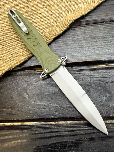 Складной нож Варанг EVO сталь AUS-10, рукоять G10, цвет олива