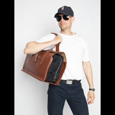 Кожаная дорожная сумка Gavardo Premium red (арт. 
4043-53)