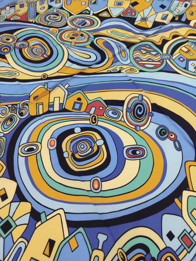 Павловопосадский платок Солнечный город 1246-13