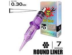 7RL/0,30 mm - Round Liner (BIG-WASP PRESTIGE PURPLE)