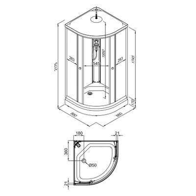 Душевая кабина Triton Хит А 88x88
