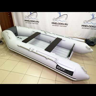 Моторная лодка Аква 3400 НДНД светло-серый/графит