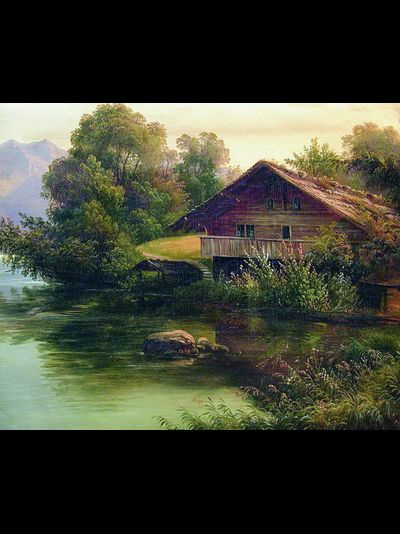 Картина обогреватель, репродукция Арсения Мещерского У воды