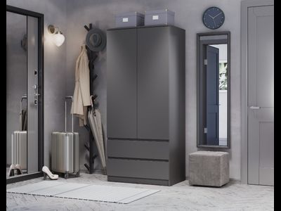 Шкаф Симпл ШК-03 Графит (Мебелони)