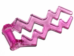 Wave Angular Double with Bar Handle Electric Zigzag, Trans-Dark Pink (59233 / 6257068 / 6321094)