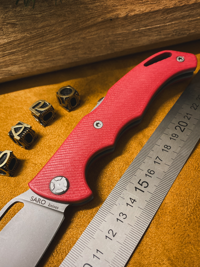 Складной нож Кайман EVO сталь K110, рукоять G10, цвет красный