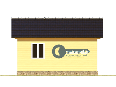 Б-07  ГАБАРИТНЫЕ РАЗМЕРЫ: (5,5Х6М) 1 ЭТАЖ, ОБЩАЯ ПЛОЩАДЬ: 30М²