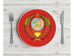 Тарелка СССР с гербом