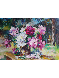 Картина Натюрморт с пионами Круглова Ирина