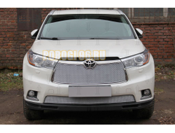 Защита радиатора Toyota Highlander U50 2013-2016 chrome низ PREMIUM