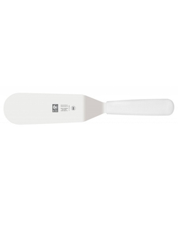 Лопатка 28 см изогнутая, рабочая часть 12*5 см, с пластиковой ручкой, нержавеющая сталь, белая