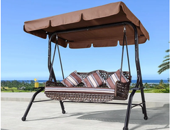 Качели садовые Arabo Lux  с плетеным диваном