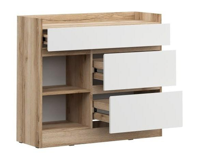 Брауни Комод  Дуб Делано/Белый